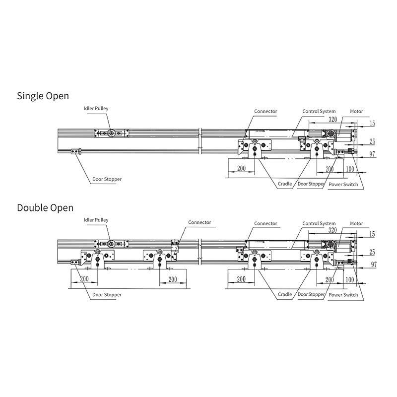 1000 kg Automatic Sliding Operator